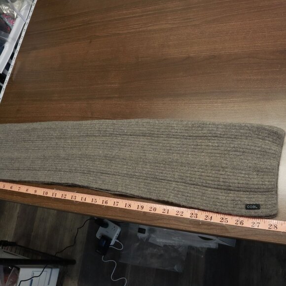 Coal Knit Scarf Unisex OS Gray Quiet Luxury Classic Academia Transitional Preppy - Picture 6 of 11